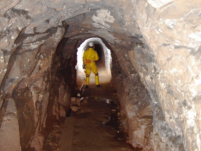 In Wood Mine adit (John Kyle) In Wood Mine adit (John Kyle)